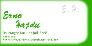 erno hajdu business card
