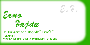 erno hajdu business card